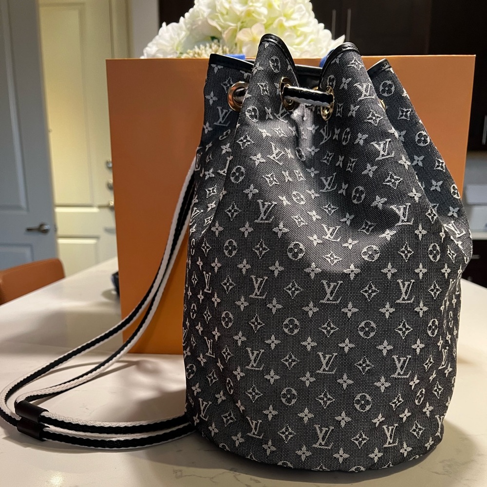 Louis Vuitton Mini Lin Monogram Betsy Backpack in Noir Black